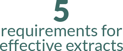 5 requirements for effective extracts
